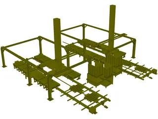 Dual Gantry Robotic System 3D Model