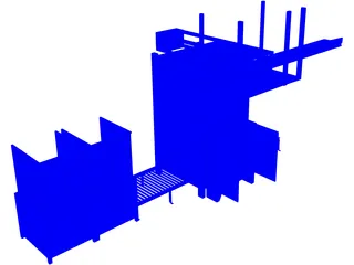 Top Load Palletizer with Pallet Destacker 3D Model