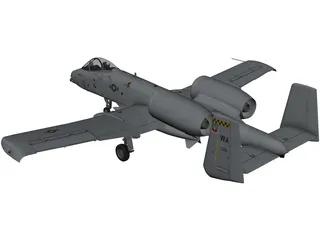 A-10 Thunderbolt II 3D Model