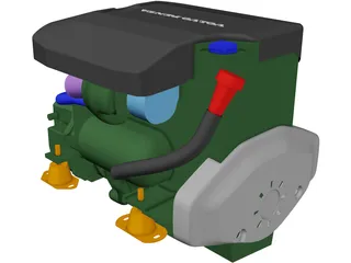 Volvo Penta D3 Marine Engine 3D Model