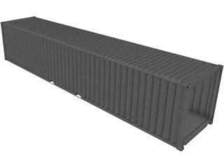 Shipping Container 40` ISO 3D Model