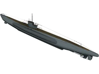 Uboat Type VII 3D Model