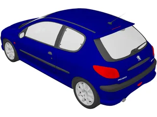 Peugeot 206 3D Model