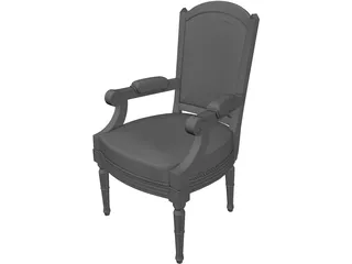 Classic Arm Chair 3D Model