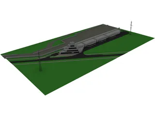 Industrial Base 3D Model