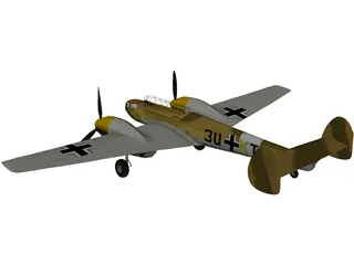 Messerschmitt BF-110 3D Model