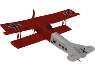 Fokker R7 3D Model