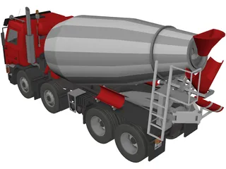 Scania 400 Cement Mixer 3D Model