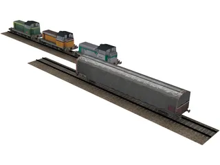 Trains Collection 3D Model