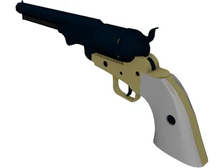 Colt Army Revolver 3D Model