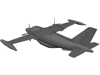 Mitsubishi MU-2 Marquise 3D Model