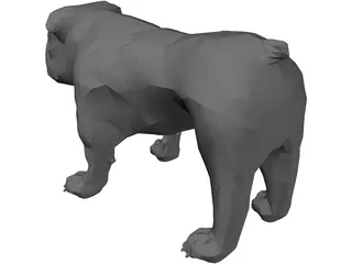 Dog Bulldog 3D Model