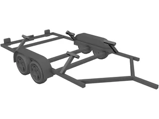 Boat Trailer 3D Model