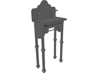 Lavatory Stand Antique 3D Model