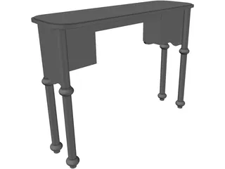 Desk Antique 3D Model