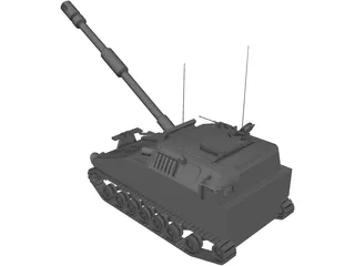 M109A6 Paladin Self-Propelled Howitzer 3D Model