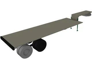 M269A1 Semitrailer Lowbed: Wrecker 3D Model