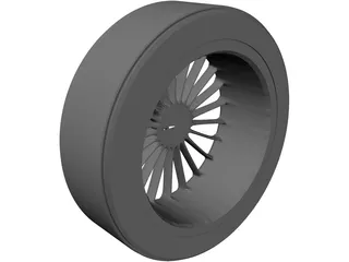 Wheel Rim Metal 3D Model