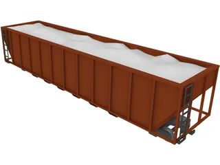 Railroad Coal Car 3D Model