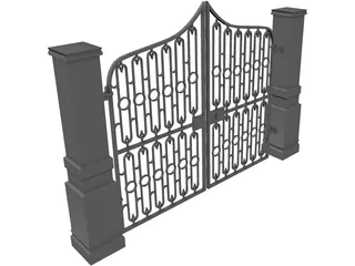 Driveway Gate 3D Model