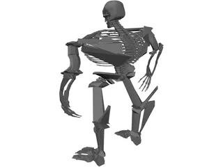 Warrior Skeleton 3D Model