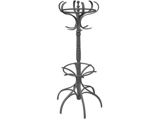 Coat Rack 3D Model