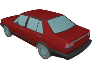 Volkswagen Jetta (1987) [+Interior] 3D Model