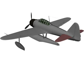 A6M2 N Type 2 Rufe 3D Model
