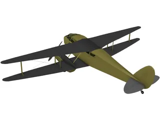 de Havilland D.H.89 Dragon Rapide 3D Model