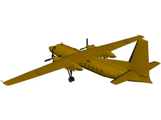 Fokker F27 Friendship 3D Model