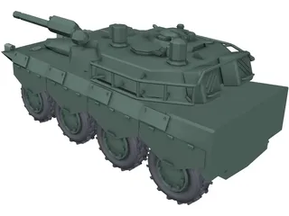 Armoured Car 8x8 3D Model