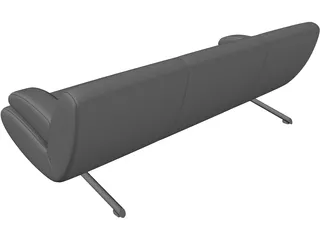 Sofa Cushioned 3D Model