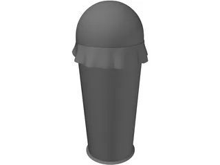 Rubbish Bin Flip Top 3D Model