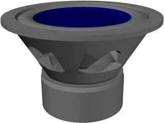 Speaker (Single Voice Coils Subwoofer) 3D Model