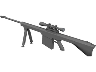 Barret Sniper Rifle 3D Model