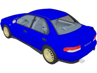 Subaru Impreza WRX GT Turbo (1998) 3D Model