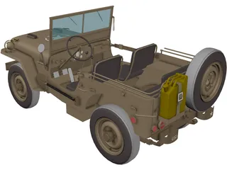 Jeep Willys (1935) 3D Model