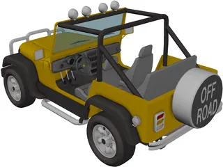 Jeep Wrangler (1995) 3D Model