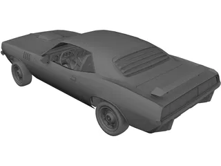 Dodge Muscle Car (1970) 3D Model