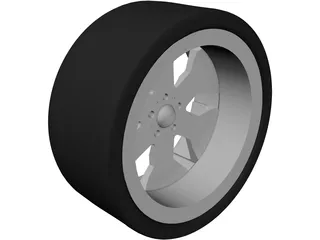 Rim 23 Inch Sportrux Sicker 6 with Tire 3D Model