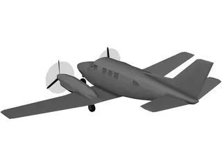 Beechcraft Super King Air 100 3D Model