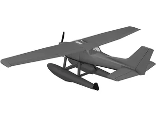 Cessna 172 Sea Plane 3D Model