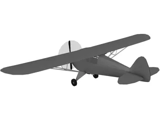 Piper J-3 Cub 3D Model