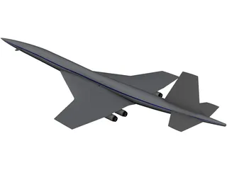 High Speed Civil Transport (HSCT) 3D Model