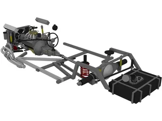 Chassis [+V8 Engine] 3D Model