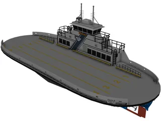 Ferry Boat 3D Model