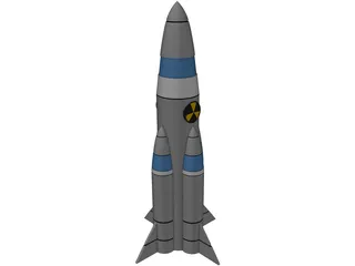 Nuclear Missile 3D Model
