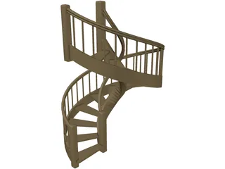 Spiral Staircase 3D Model