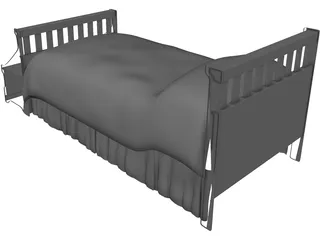 Bed Childs [+Headboard and Chest] 3D Model