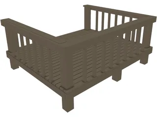 Desk Inclosed 3D Model